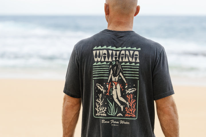 Wahine of the Deep Premium Acid Washed Pima T-Shirt