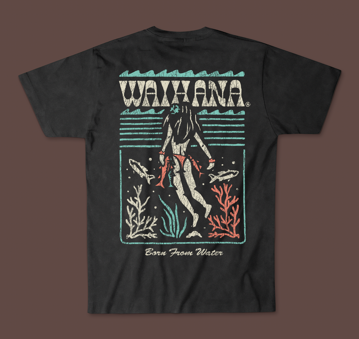 Wahine of the Deep Premium Acid Washed Pima T-Shirt