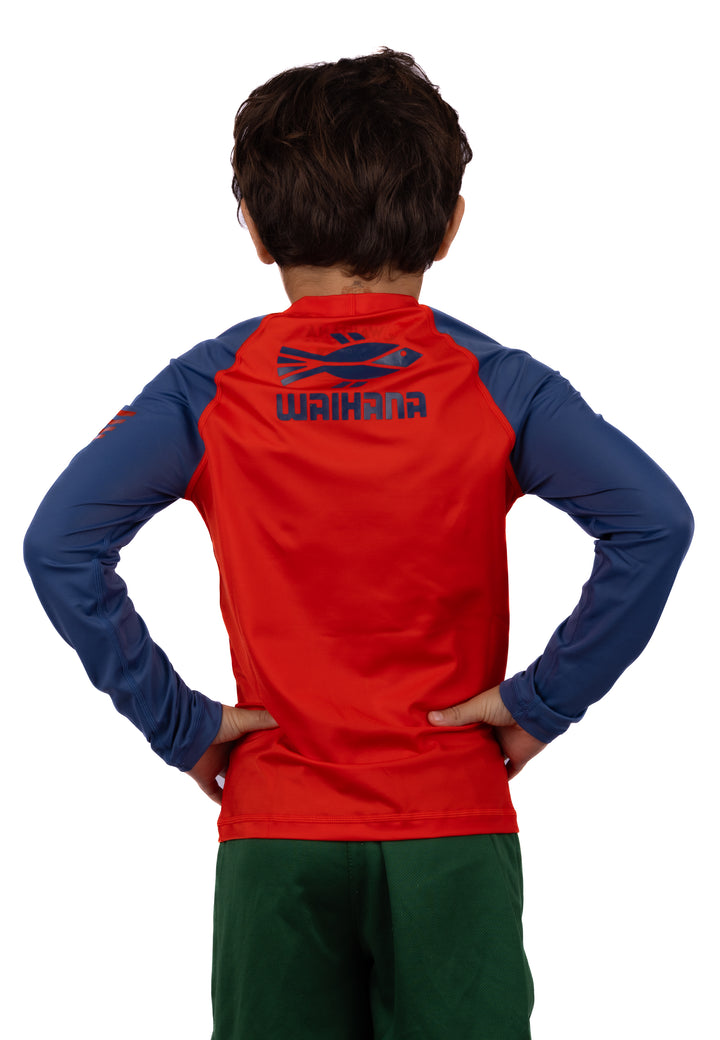 Children's Red Long Sleeve Rashguard
