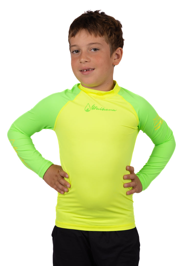 Children's Lime Long Sleeve Rashguard