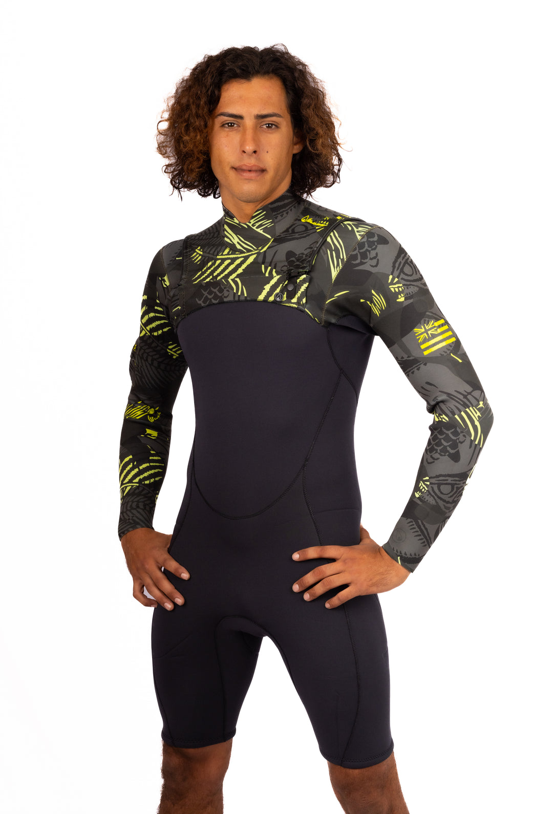 Men's Lime Fishbone Long Sleeve Spring Suit